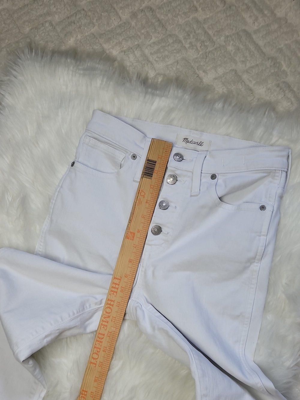 Madewell 10” High Rise Skinny Crop White 27 Jeans - Picture 9 of 10